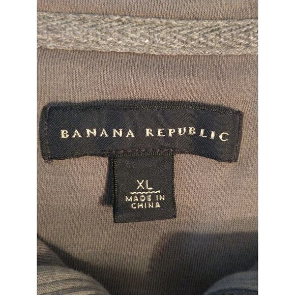 Banana Republic Men's Half Zip Sweater Cardigan Grey XL Heritage Normcore Fall - Picture 4 of 16